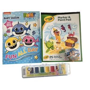 Painting Baby Sharks Water Color Paint Bundle Arts And Crafts For Kids Ages 3+